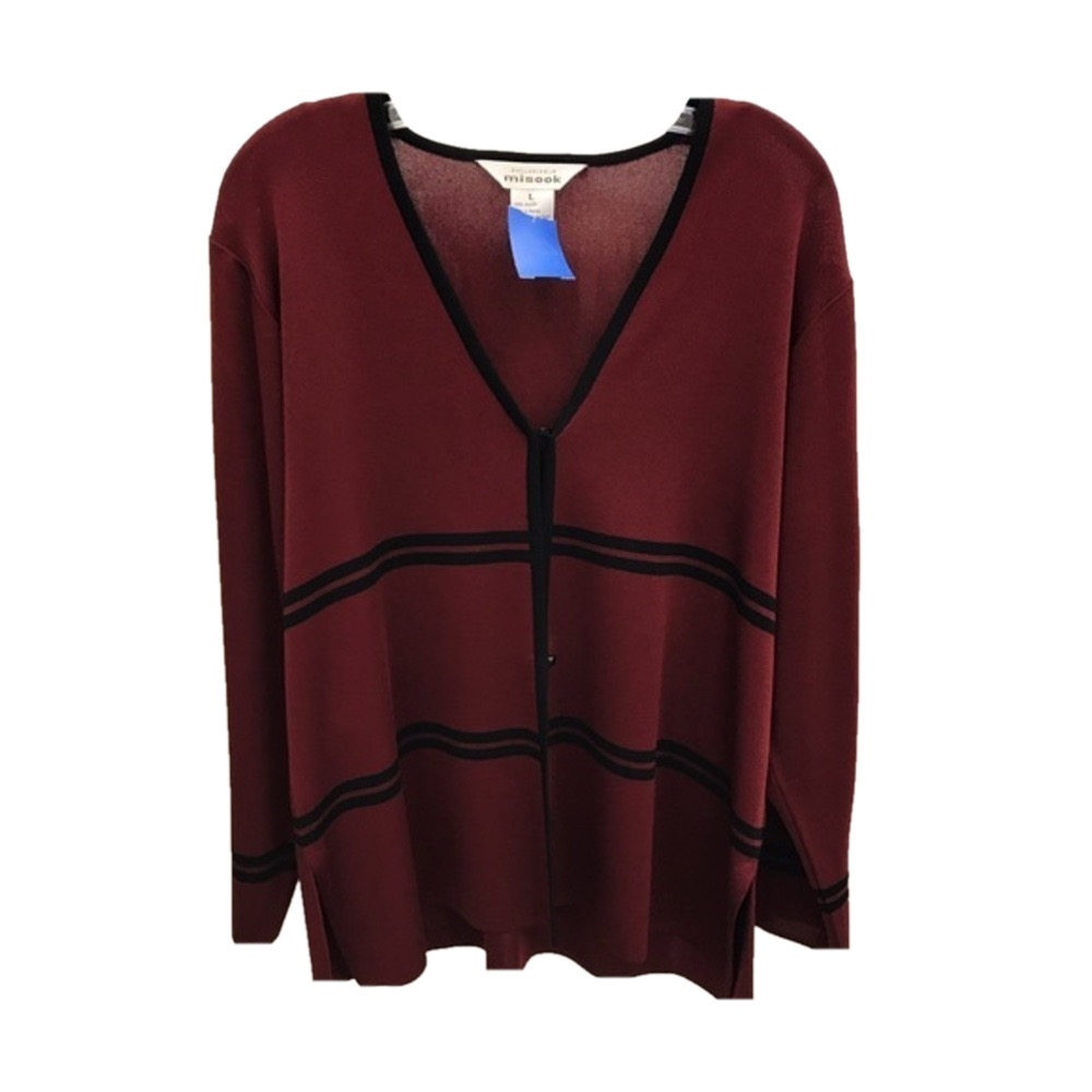 💥💥FLASH SALE💥💥 Misook Burgundy V-Neck Cardigan
